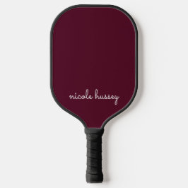 Bourgondisch schrift | Stijlvol monogram Modern Pickleball Paddle