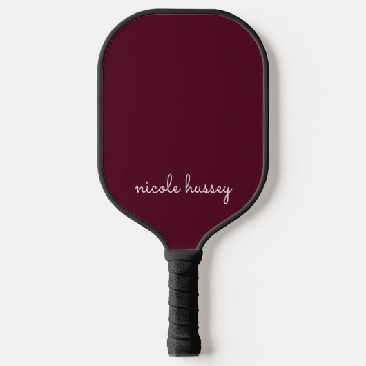 Bourgondisch schrift | Stijlvol monogram Modern Pickleball Paddle (Voorkant)