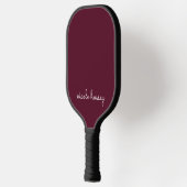 Bourgondisch schrift | Stijlvol monogram Modern Pickleball Paddle (Links)
