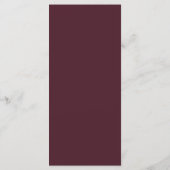 Bourgondisch script Toscane villa bruiloft Menu (Achterkant)