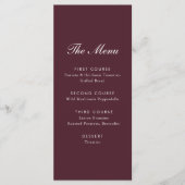 Bourgondisch script Toscane villa bruiloft Menu (Voorkant)