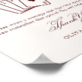 Bourgondisch Speelkaart Guestbook Huwelijk Poster (Hoek)
