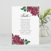 Bourgondisch trouw zitplaatskaart. Tafelplan met d Kaart (Staand voorkant)