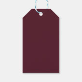 Bourgondisch trouwcadeau bedankje gepersonaliseerd cadeaulabel (Achterkant)