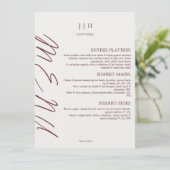 Bourgondisch trouwmenu menu (Staand voorkant)