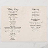 Bourgondisch Trouwprogramma Vouw | Tane Achtergron (Achterkant)