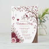 Bourgondisch Valentijnsfeest Kaart (Staand voorkant)