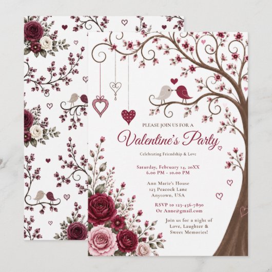 Bourgondisch Valentijnsfeest Kaart (Voorkant / Achterkant)