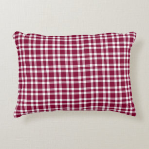 Bourgondisch wit geruit patroon accent kussen