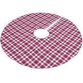 Bourgondisch wit geruit patroon kerstboom rok (Gekanteld)