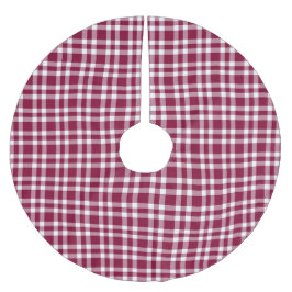 Bourgondisch wit geruit patroon kerstboom rok
