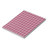 Bourgondisch wit geruit patroon notitieblok (Linkerzijde)