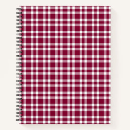 Bourgondisch wit geruit patroon notitieboek