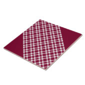 Bourgondisch wit geruit patroon tegeltje (Zijkant)