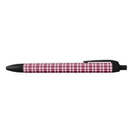 Bourgondisch wit geruit patroon zwarte inkt pen
