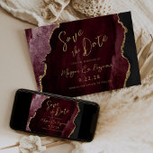 Bourgondische Agaat Script Wedding Save the Date