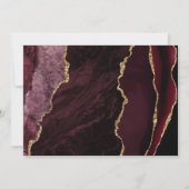 Bourgondische Agaat Script Wedding Save the Date (Achterkant)