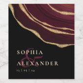 Bourgondische agaat wijn etiket (Enkel label)