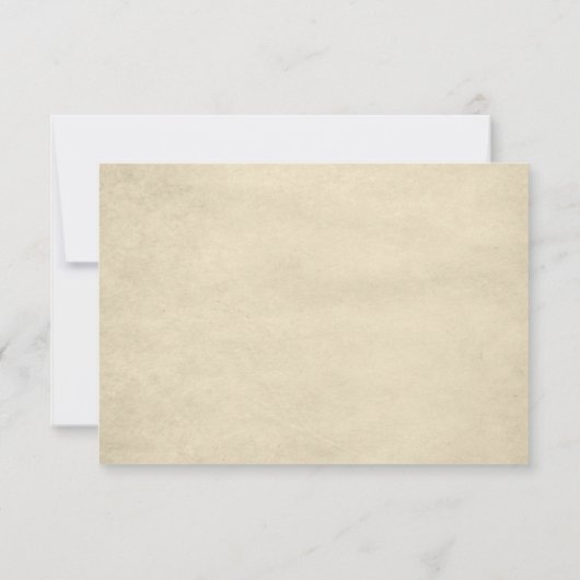 Bourgondische Alice in Wonderland Mad Hatter bruil RSVP Kaartje (Achterkant)