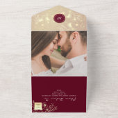 Bourgondische All-in-One Invitation All In One Uitnodiging (Buitenkant)