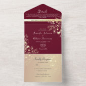 Bourgondische All-in-One Invitation All In One Uitnodiging (Binnen)