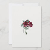 Bourgondische Amaryllis Kerstgroen Feestdagenkaart (Achterkant)