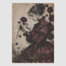 Bourgondische antieke Victoriaanse fantasie meisje