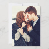 Bourgondische Aquarel Groene Foto Bruiloft Kaart (Achterkant)