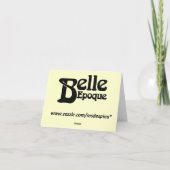 Bourgondische Art Nouveau bloemmotief Dank je Bedankkaart (Achterkant)