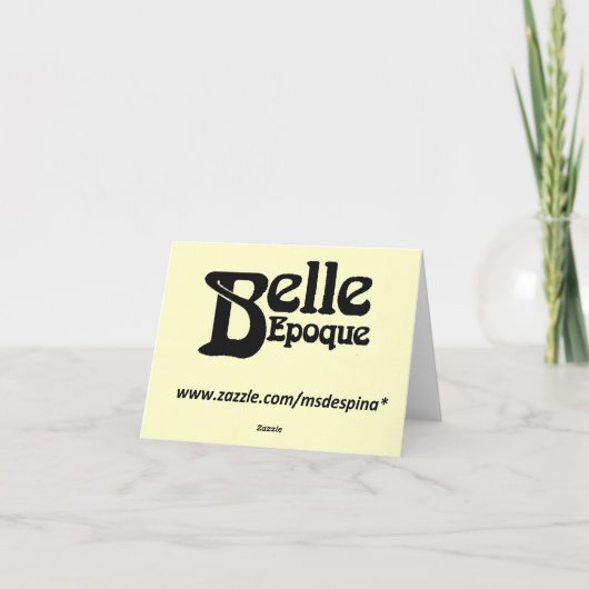 Bourgondische Art Nouveau bloemmotief Dank je Bedankkaart (Achterkant)