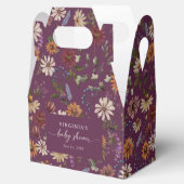 Bourgondische Baby Shower Bedankdoosjes (Geopend)