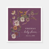 Bourgondische baby shower servetten (Voorkant)