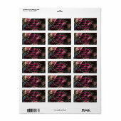 Bourgondische Barokroos Etiket (Full Sheet)