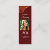 Bourgondische begrafenis Bladwijzer, begrafenis Ke Mini Visitekaartje (Voorkant)