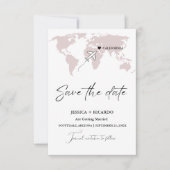 Bourgondische bestemming Bruiloft Save the date (Voorkant)