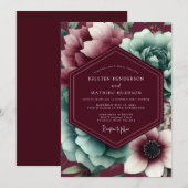 Bourgondische Bloei Stemming Trouw Kaart (Voorkant / Achterkant)