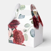 Bourgondische bloem bruiloft feest Persoonlijk Bedankdoosjes (Achterkant)