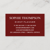 BOURGONDISCHE BLOEM | ROZEN GARLAND FLOWER VISITEKAARTJE (Achterkant)