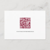 Bourgondische bloemen, bloemenkam bruiloft details informatiekaartje (Achterkant)