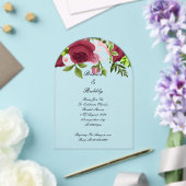 Bourgondische bloemen bruids douche uitnodiging (Insitu (Huwelijk))