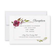 Bourgondische bloemen bruiloft receptie