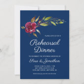 Bourgondische Bloemen Bruilofts Proefavond Kaart (Voorkant)