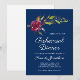 Bourgondische Bloemen Bruilofts Proefavond Kaart