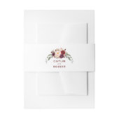 Bourgondische bloemen Elegant Uitnodigingen Wikkel (Voorkant Voorbeeld)