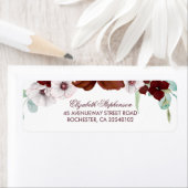 Bourgondische bloemen Elegante bruiloft Etiket (Insitu)