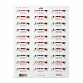 Bourgondische bloemen Elegante bruiloft Etiket (Full Sheet)