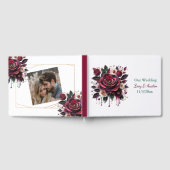 Bourgondische bloemen, gebladerte en parels gepers gastenboek (Volledig)