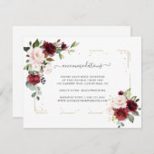 Bourgondische Bloemen Goud Trouw Accommodaties Informatiekaartje (Voorkant / Achterkant)