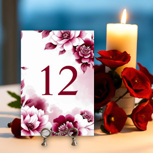 Bourgondische bloemen lijst en waterverf wassen br kaart