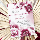 Bourgondische bloemen lijst en waterverf wassen br kaart